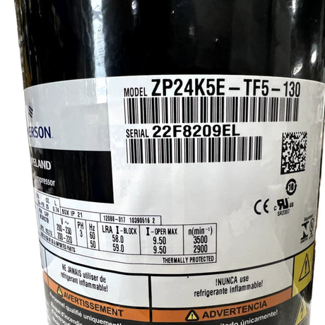ZP24K5E-TF5-130 Genuine Copeland Scroll Compressor