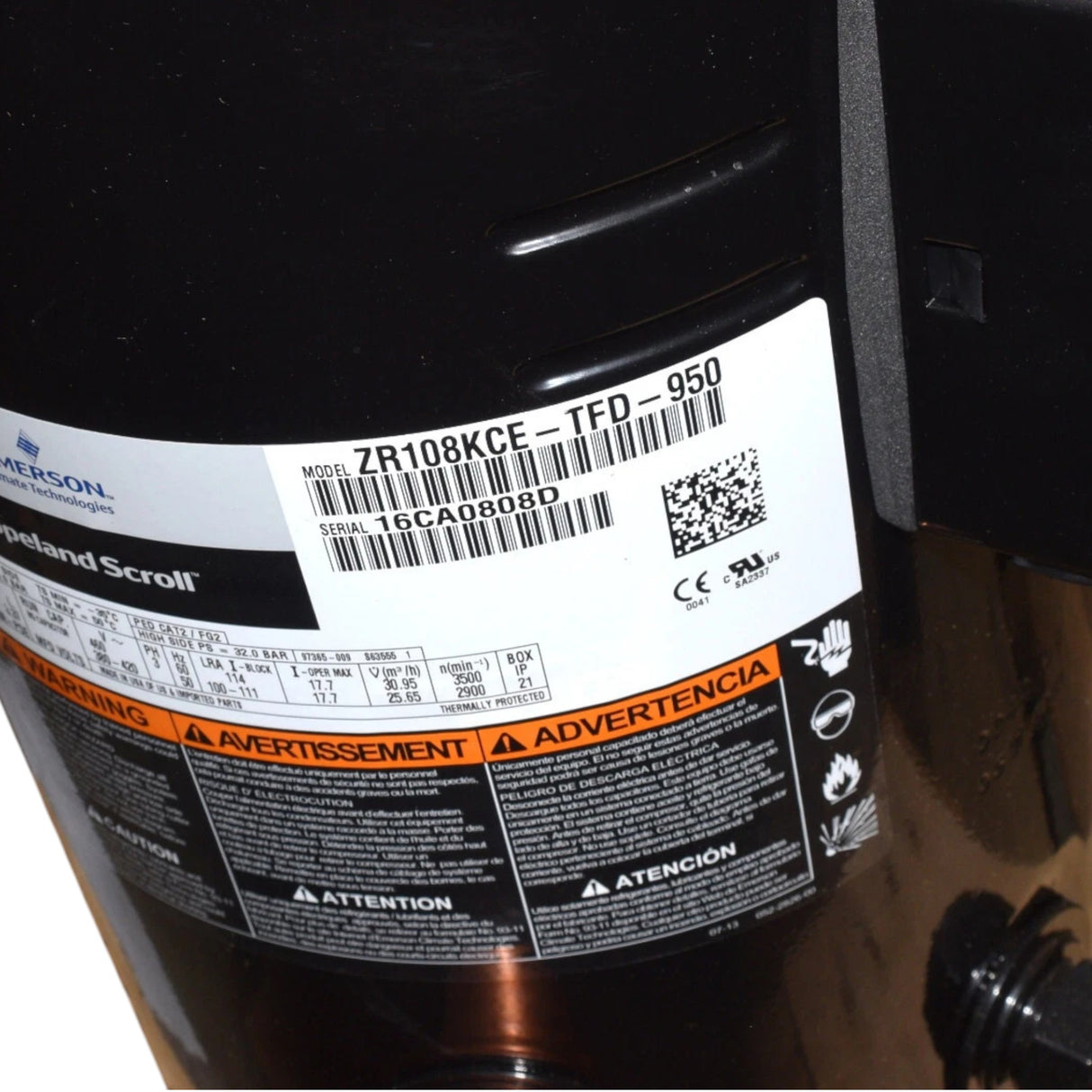 ZR108KCETFD950 Genuine Copeland Scroll Compressor
