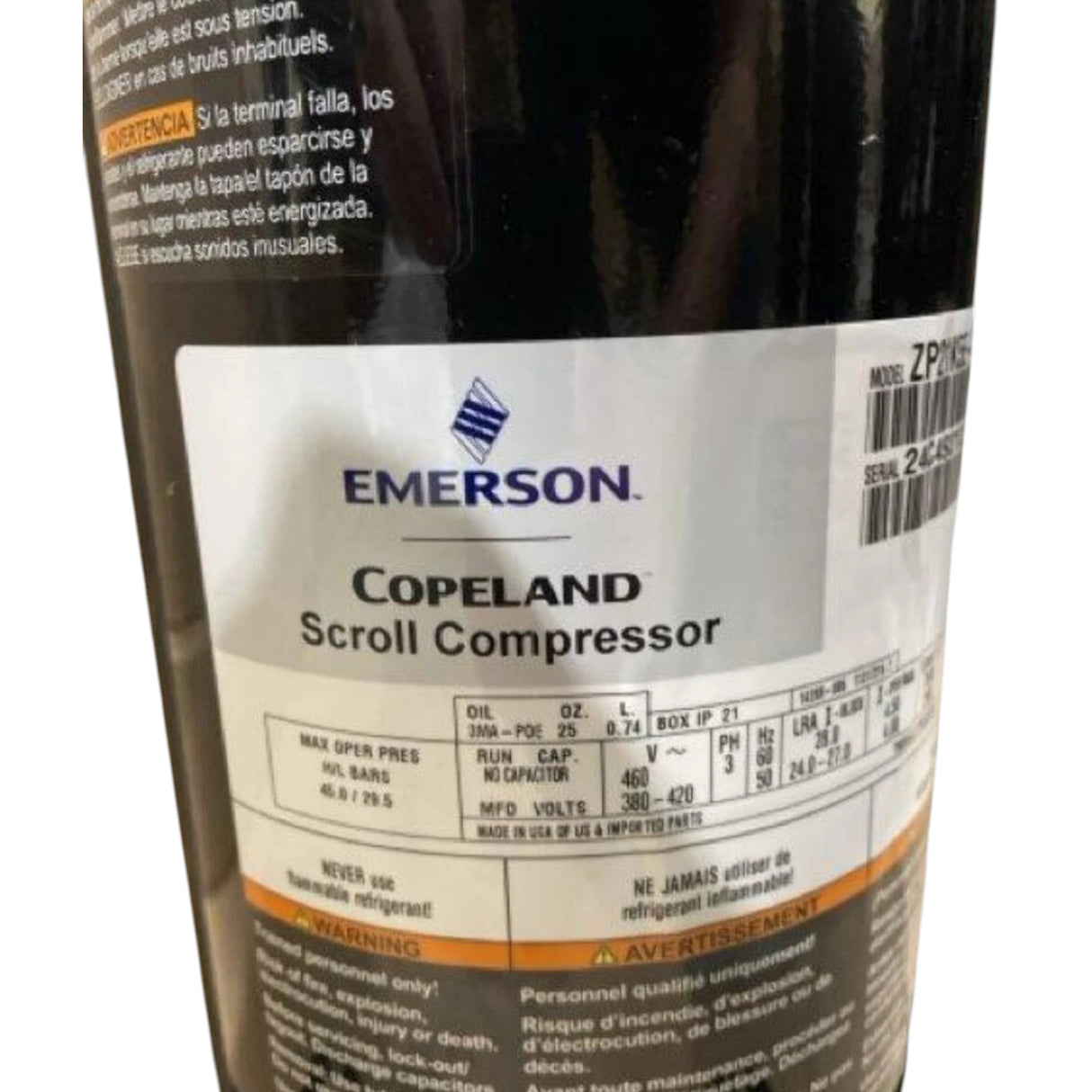 ZP21K5E-TFD-130 Genuine Copeland Scroll Compressor