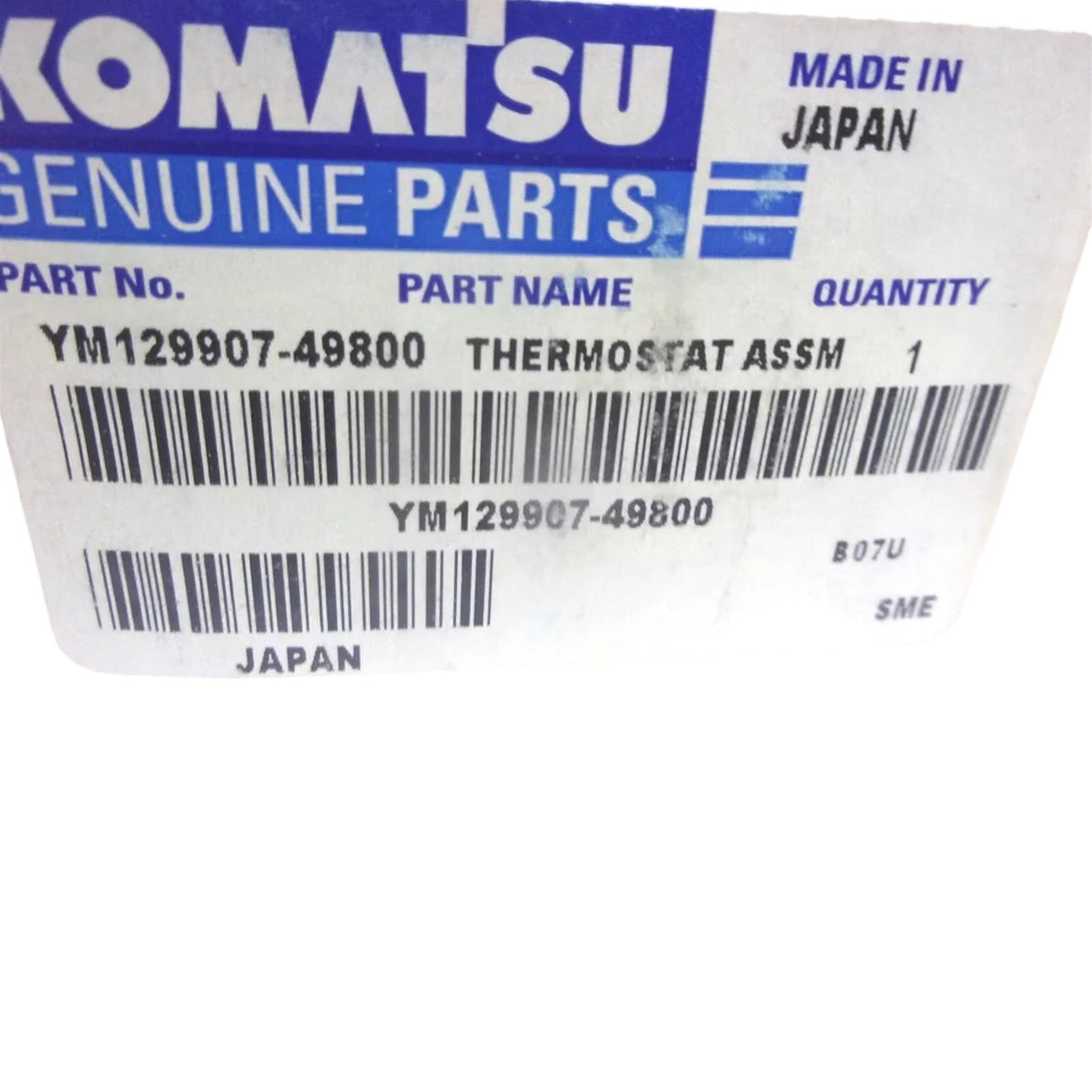 YM129907-49800 Komatsu Thermostat ASM