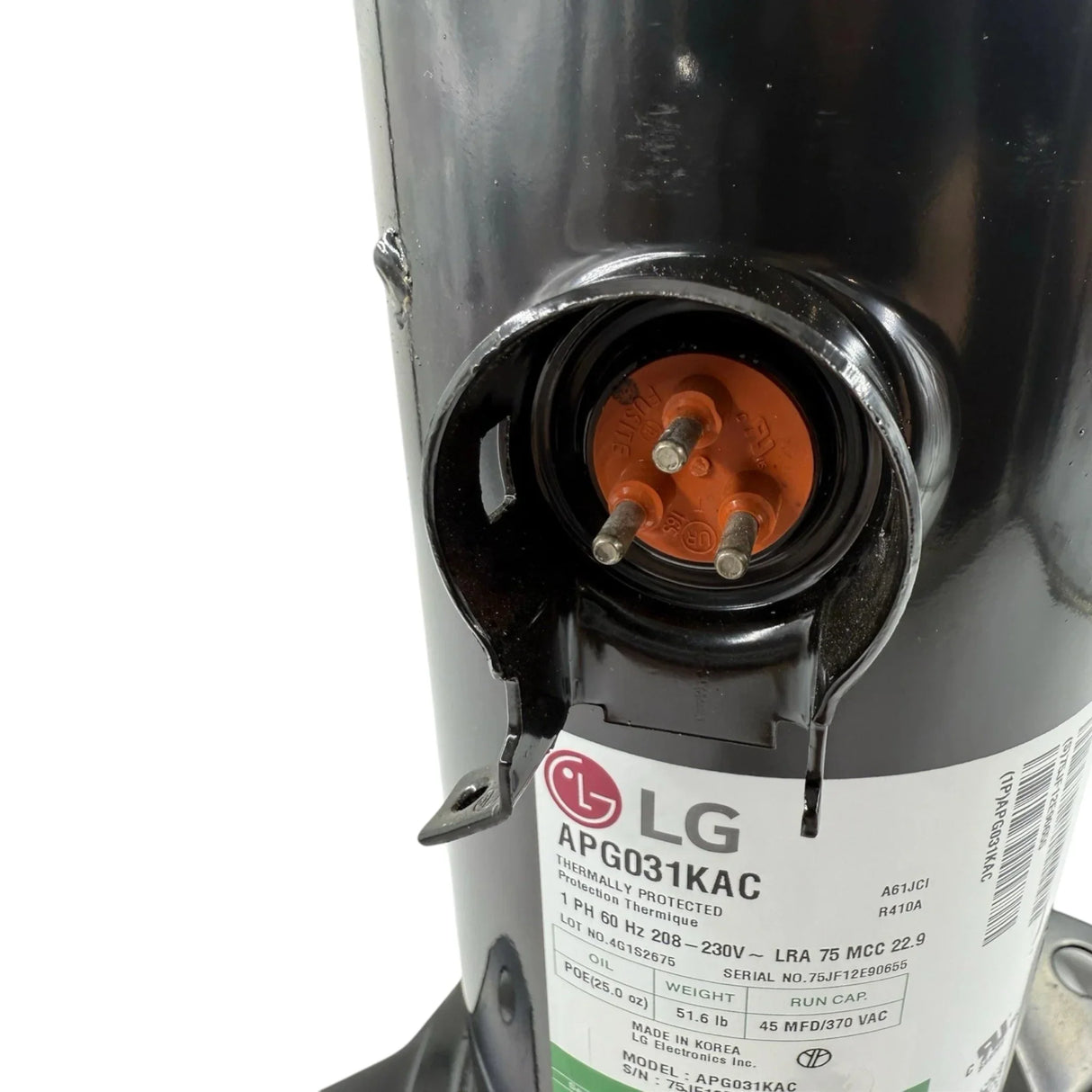 APG031KAC Genuine LG A/C Compressor 208-230V 1PH - Truck To Trailer