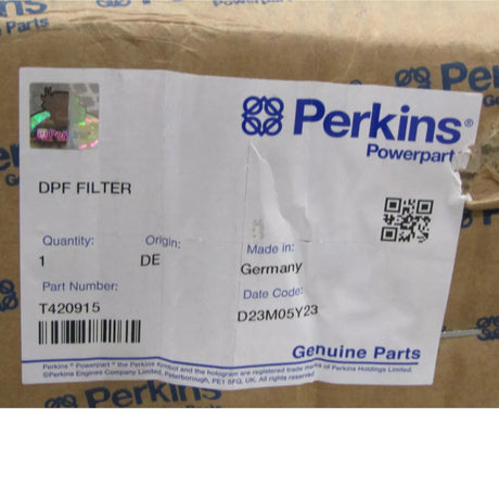 T420915 Genuine Perkins DPF Diesel Particulate Filter