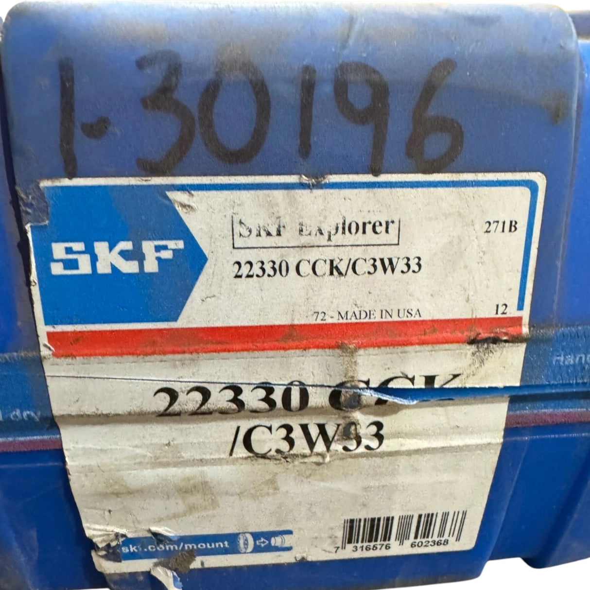 22330 CCK/C3W33 Genuine SKF Spherical Roller Bearing