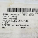 921038 Genuine Parker Hydraulic Filter Division