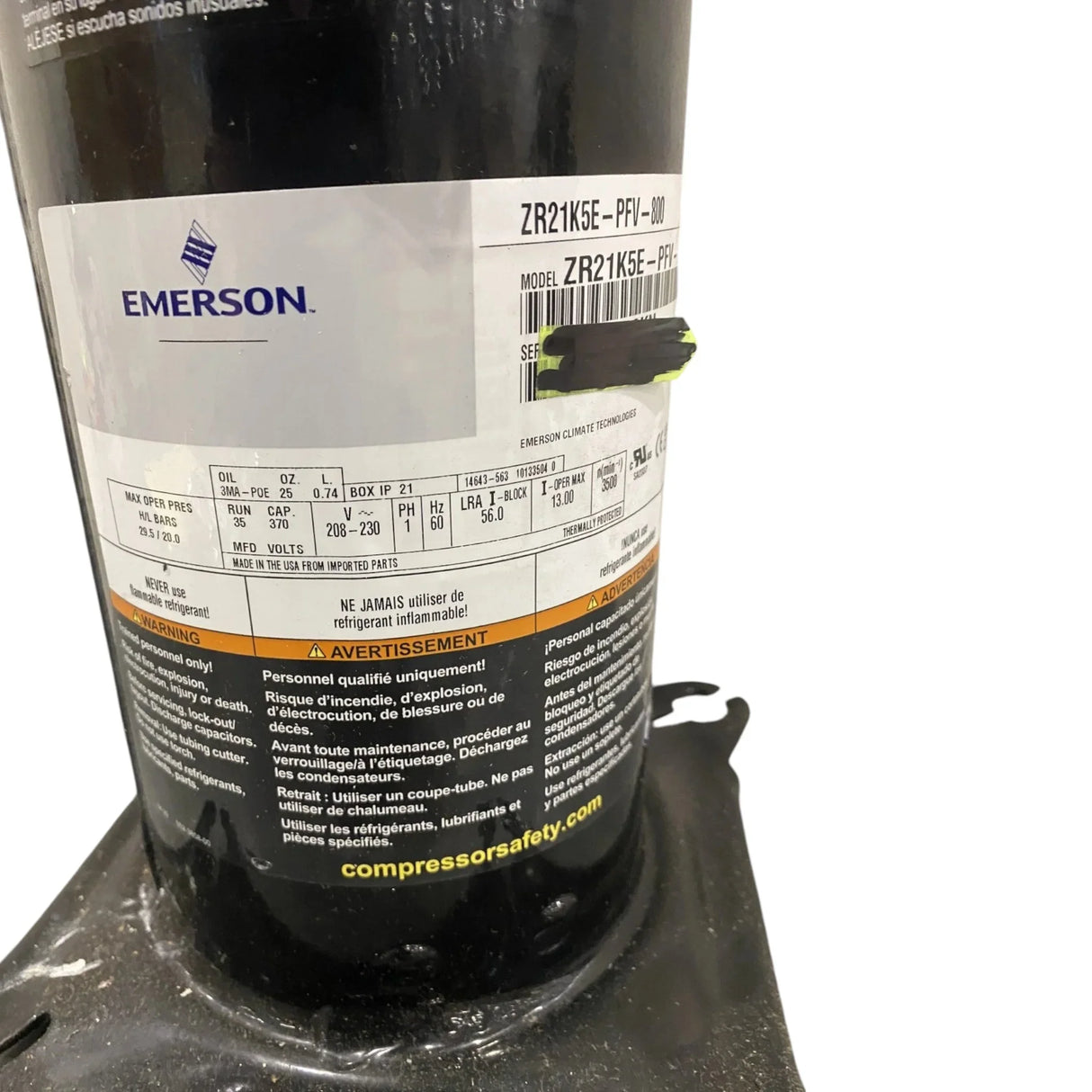 ZR21K5E-PFV-800 Genuine Copeland Scroll Compressor - Truck To Trailer
