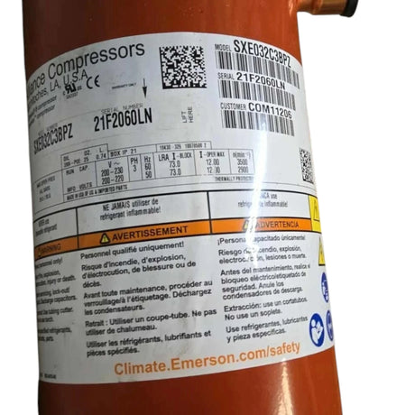 SXE032C3BPZ Alliance Scroll Compressor - Truck To Trailer