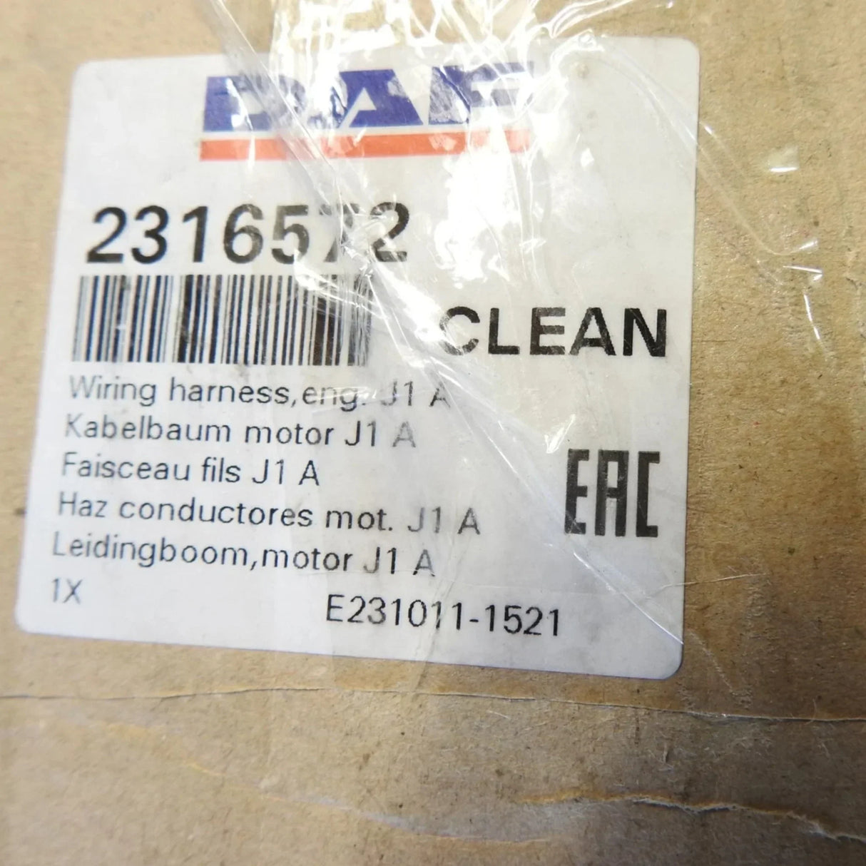 2316572PE Genuine Paccar Wiring Harness - Truck To Trailer