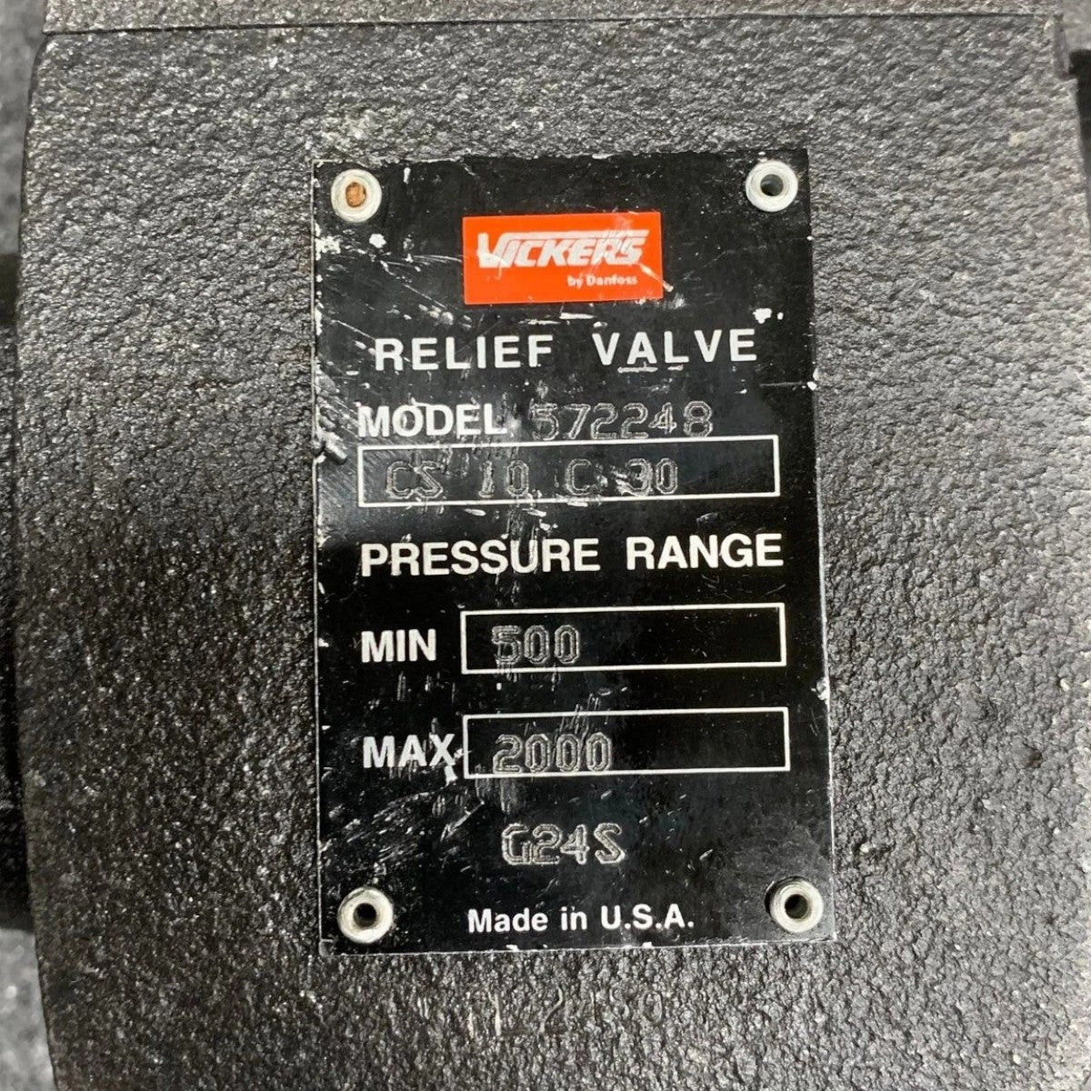 CS 10 C 30 Vickers Hydraulic Balanced Piston Relief Valve