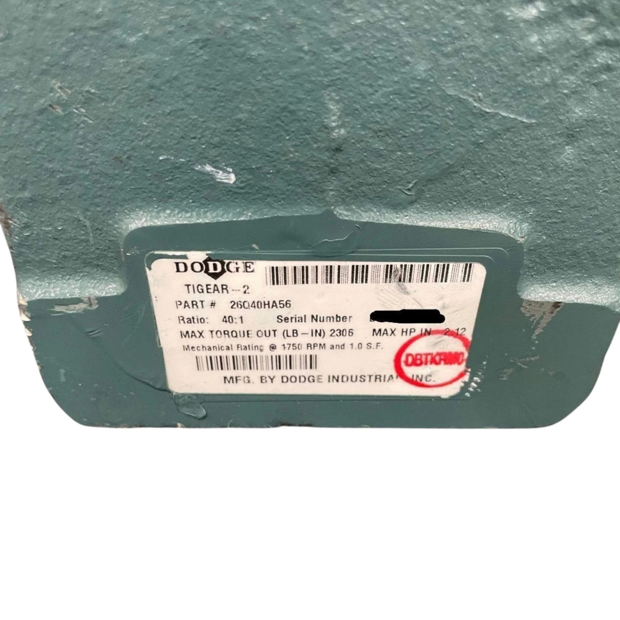 26Q40HA56 Dodge Speed Reducer