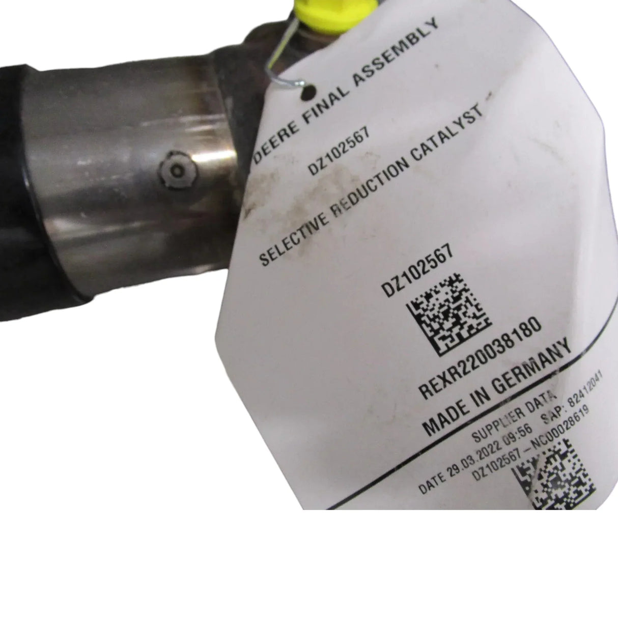 DZ102567 John Deere Catalytic Converter - Truck To Trailer
