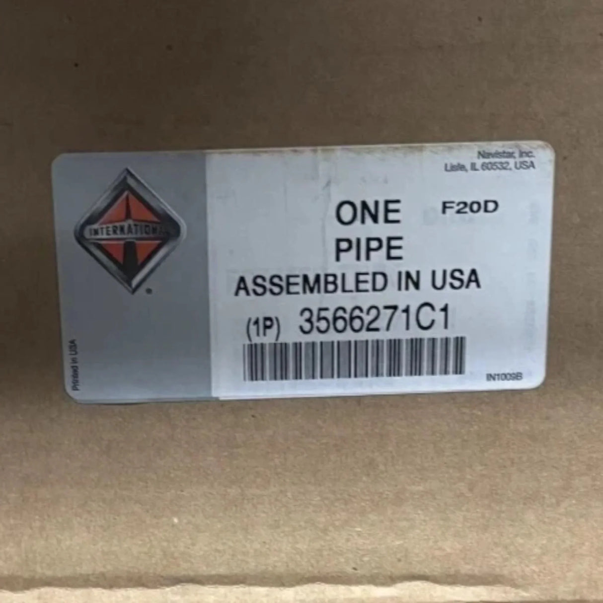 3566271C1 Genuine International Inlet Exhaust Pipe Assembly - Truck To Trailer