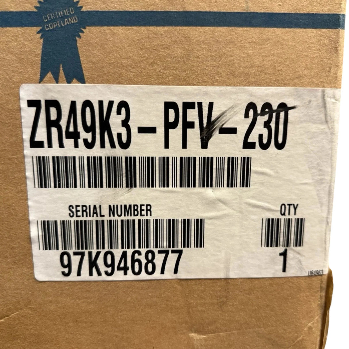 ZR49K3-PFV-230 Genuine Copeland Scroll Compressor