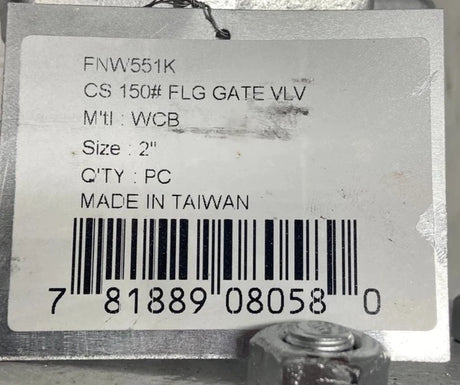 FNW551K FNW Flanged Carbon Steel Gate Valve With Handwheel