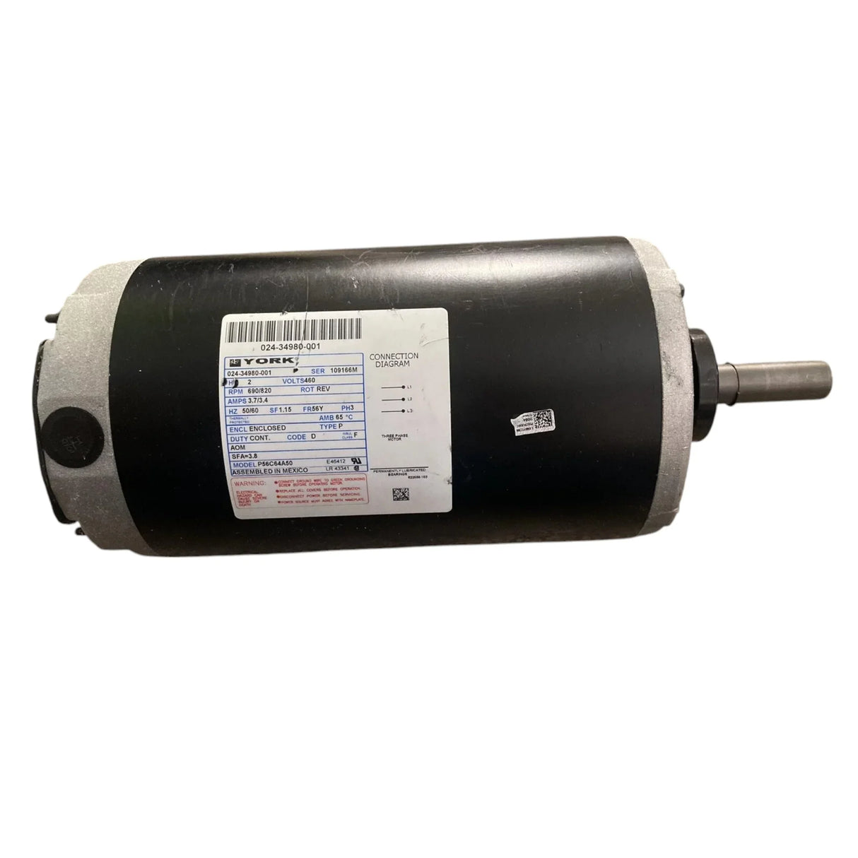 024-34980-001 Genuine York Electric Fan Motor - Truck To Trailer