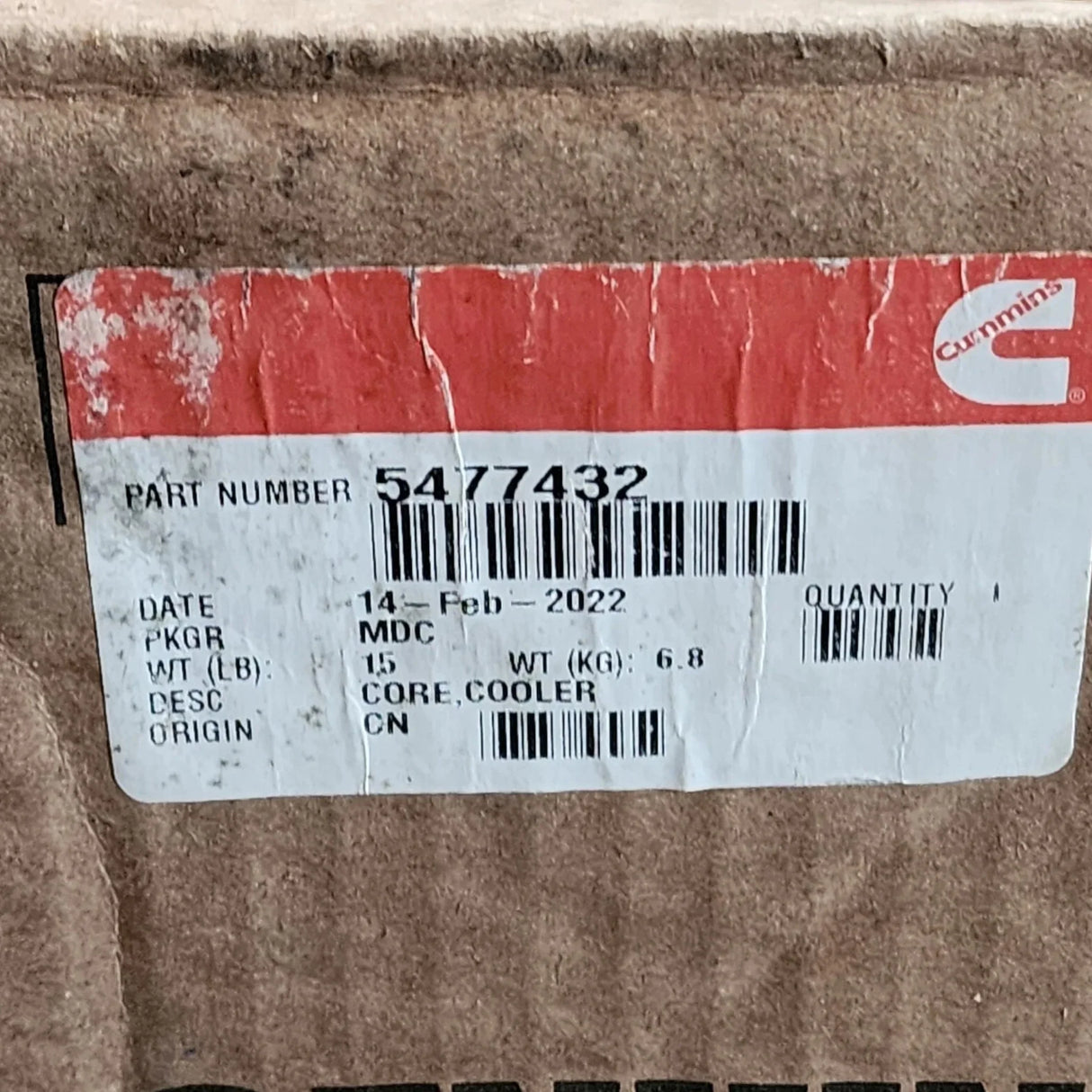 5477432 Genuine Cummins Engine Oil Cooler Core ISL 8.3 ISL-G 8.9 - Truck To Trailer