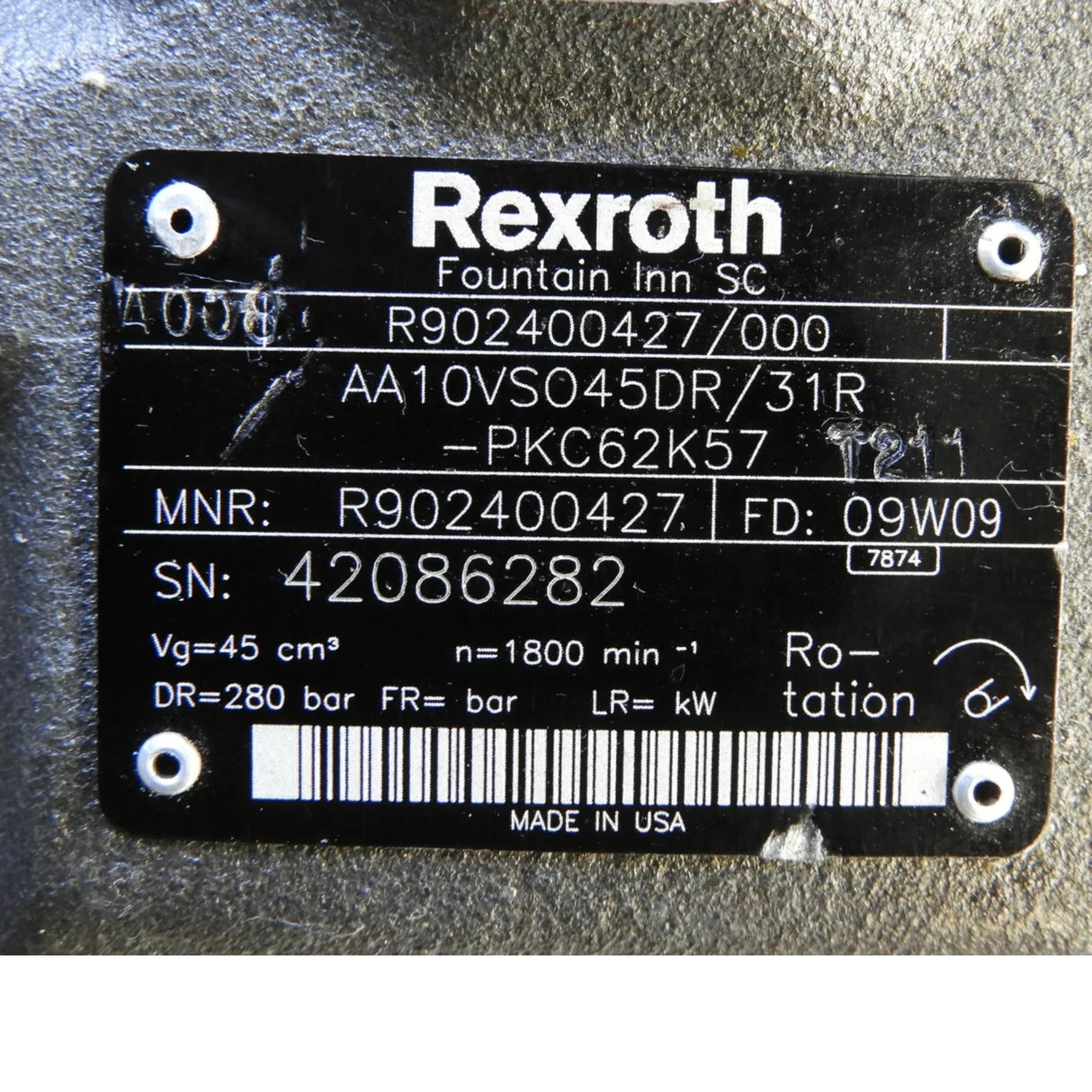 R902400427 Rexroth Variable Axial Piston Pump