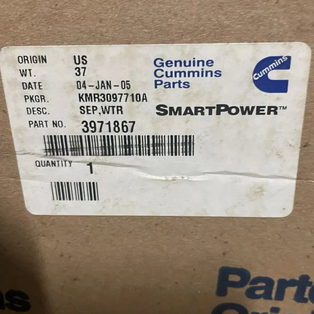 3971867 Cummins Fuel Water Separator - Truck To Trailer