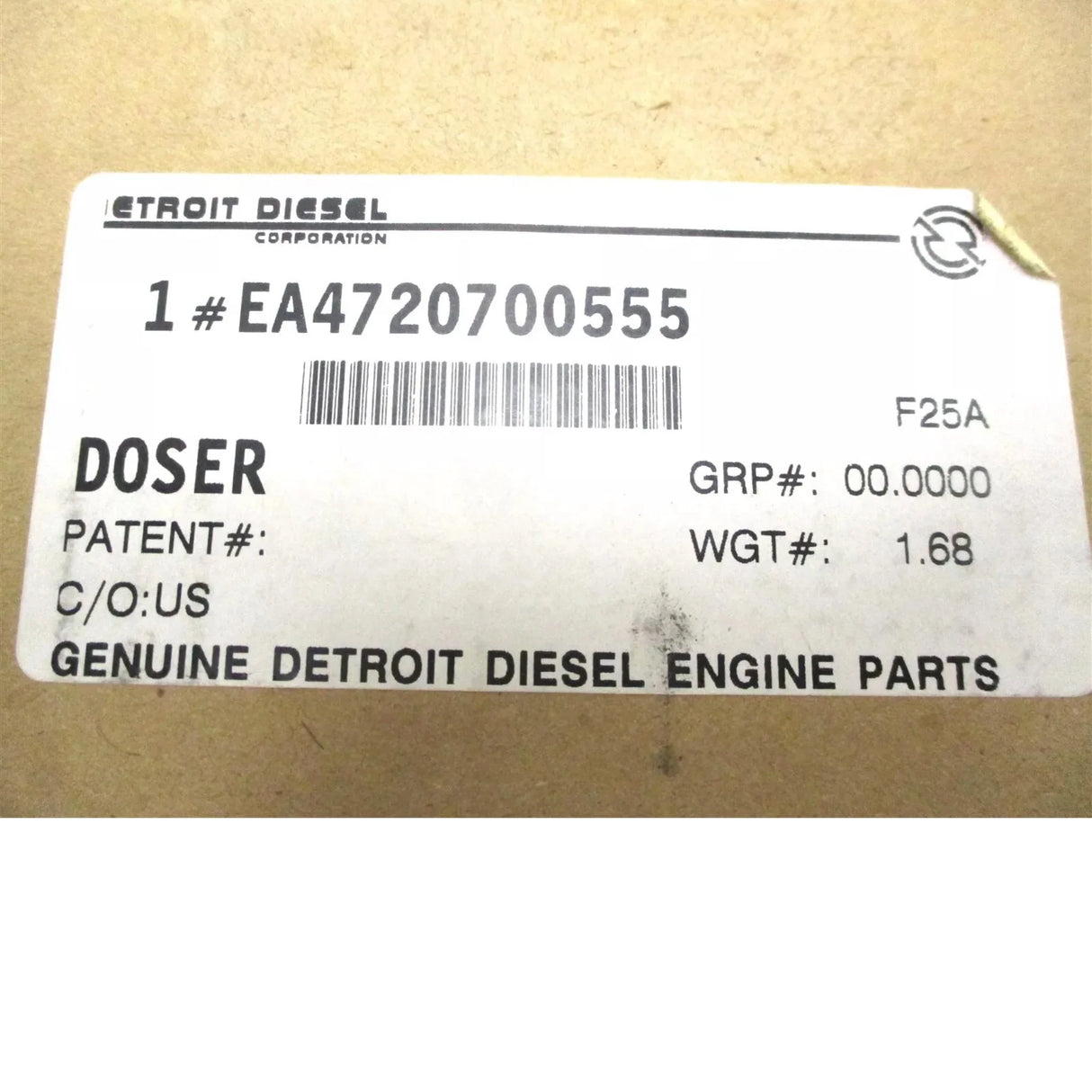 EA4720700555 Detroit Diesel Dosing Unit - Truck To Trailer