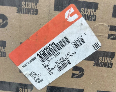 4299098 Genuine Cummins Cylinder Head Gasket - Truck To Trailer