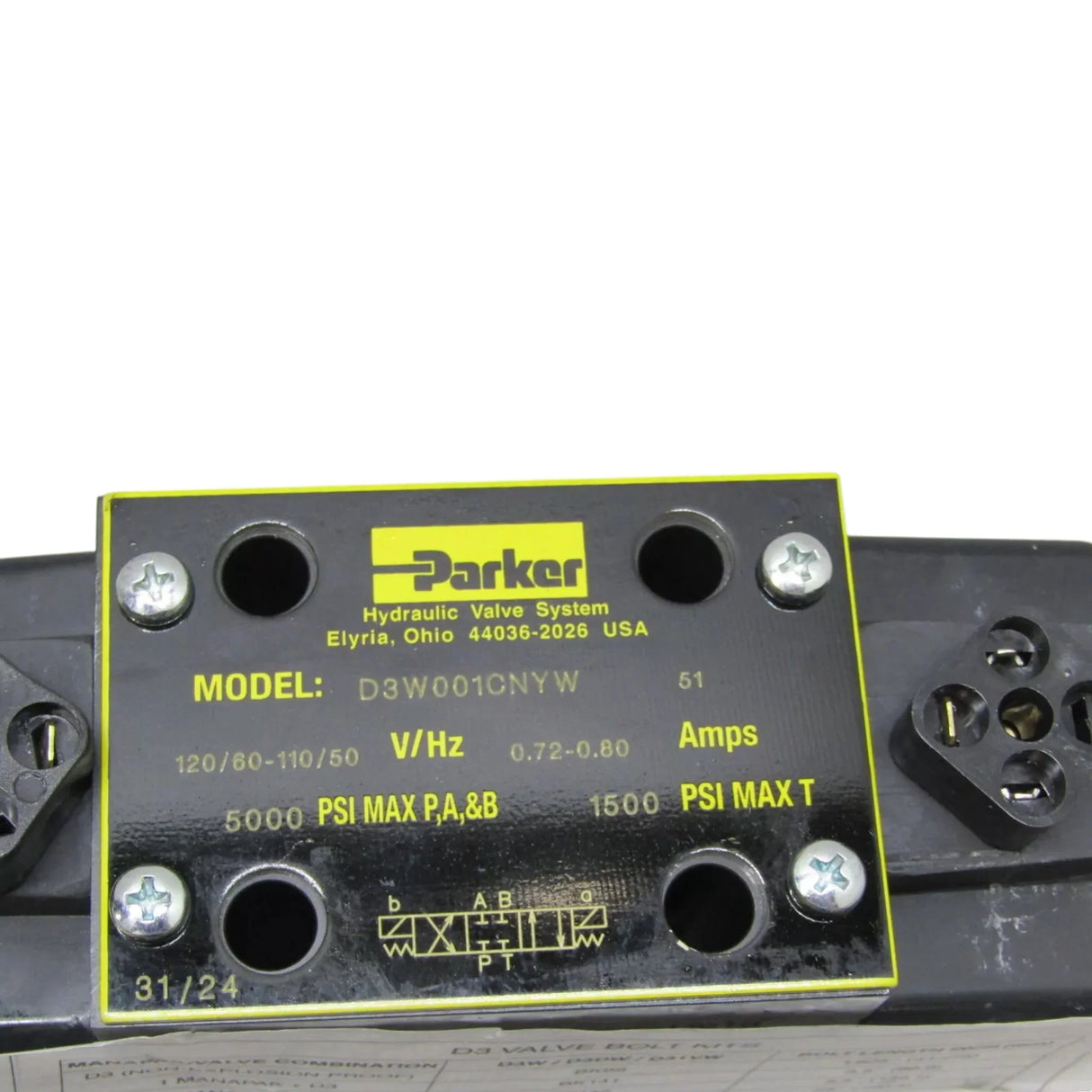 D3W001CNYW Parker Directional Control Valve D3W Series - Truck To Trailer
