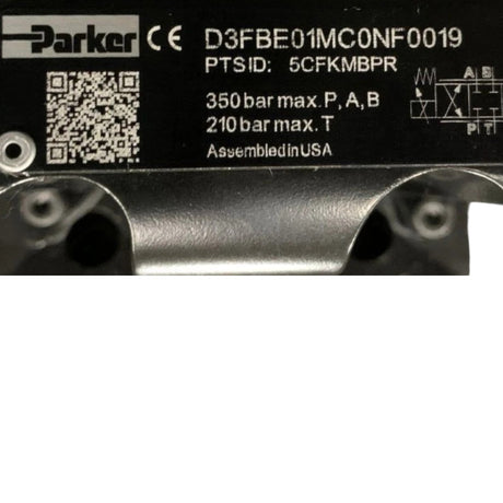 D3FBE01MC0NF0019 Parker Operated Proportional Directional Control Valve
