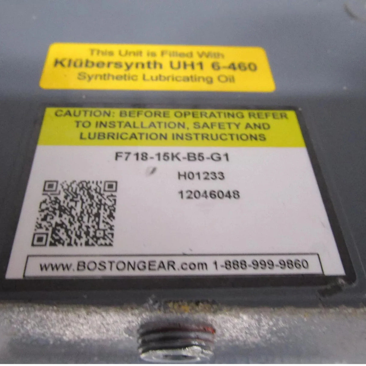 F718-15K-B5-G1 Boston Angle Gear Reducer 15:1 Ratio 1.13 Input Hp - Truck To Trailer