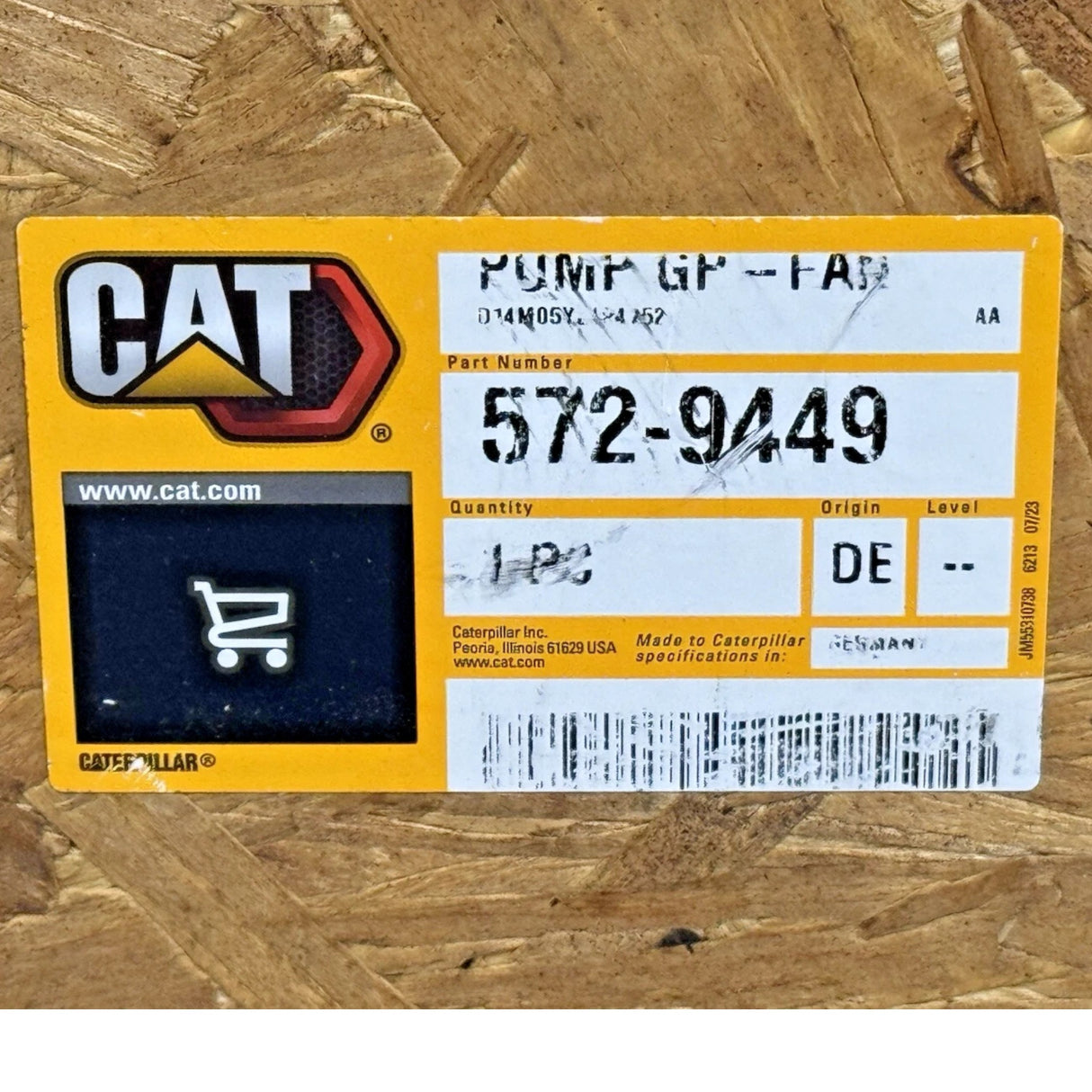 572-9449 Genuine CAT 45cc Hydraulic Fan Pump