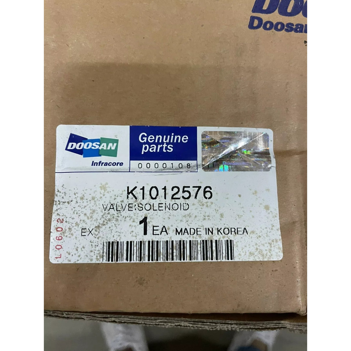 K1012576 Doosan Valve Solenoid