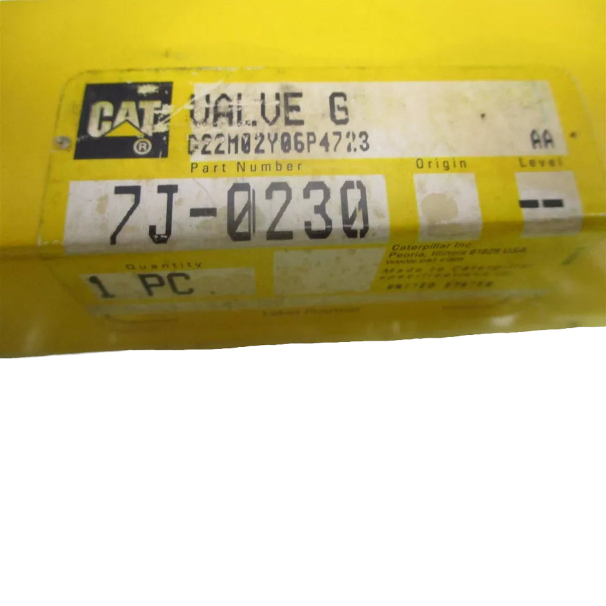 7J-0230 Caterpillar Hydraulic Unloading Valve