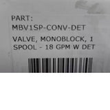 MBV1SP-CONV-DET Delavan AG Pumps Hydraulic Directional Valve 20 Max GPM