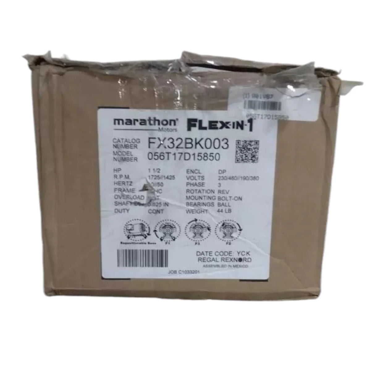 056T17D15850 Marathon Motors General Purpose Motor 1-1/2 HP 1725 RPM 230/460VAC - Truck To Trailer