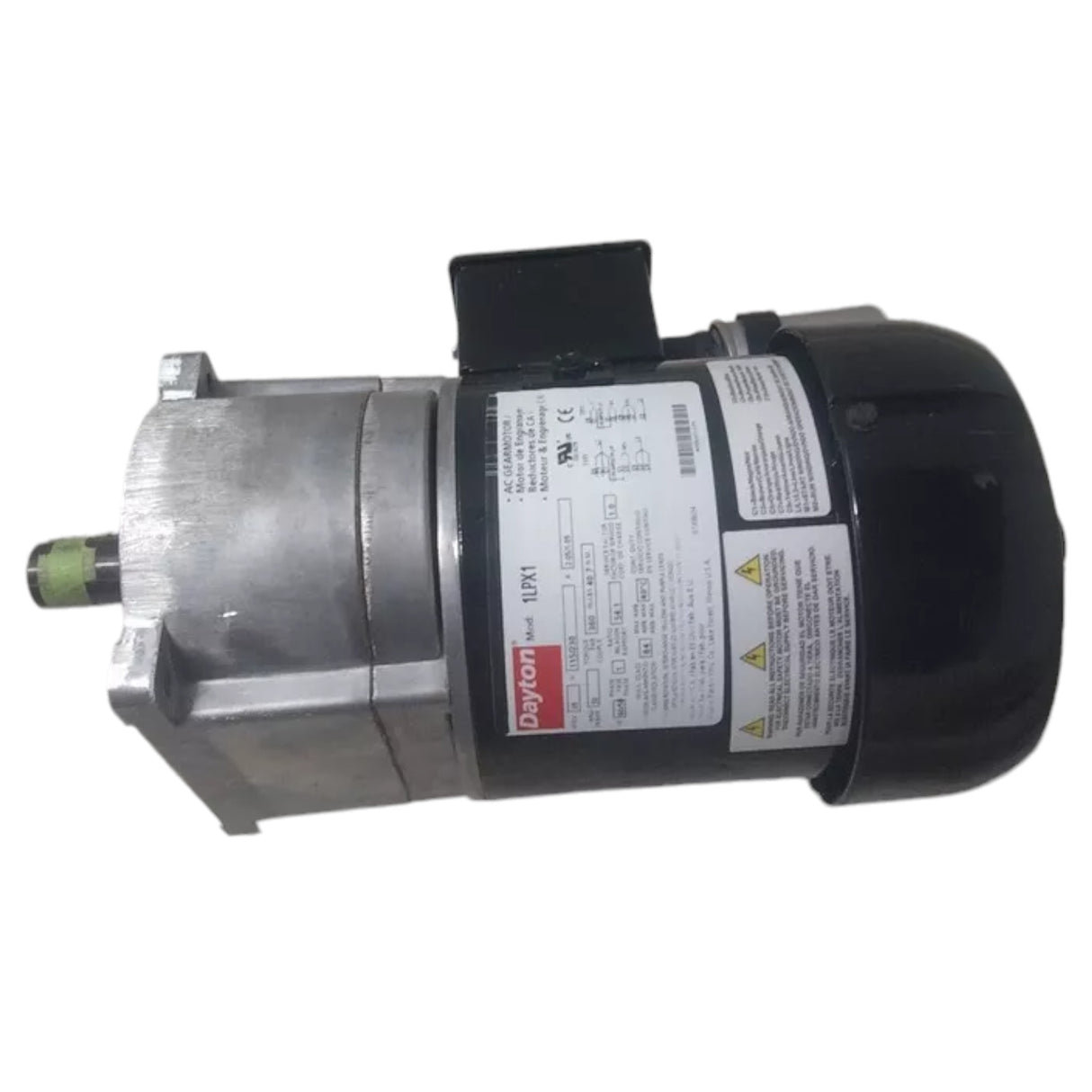 1LPX1 Dayton Max Torque AC Gearmotor 0.2 Input HP 30 RPM 115/230VAC