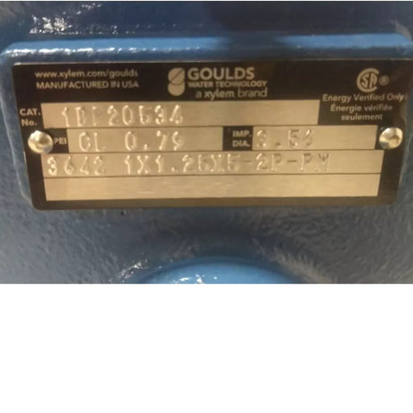 1BF20534 Goulds Water Technology Centrifugal Pump 1/2 HP 208-230/460VAC
