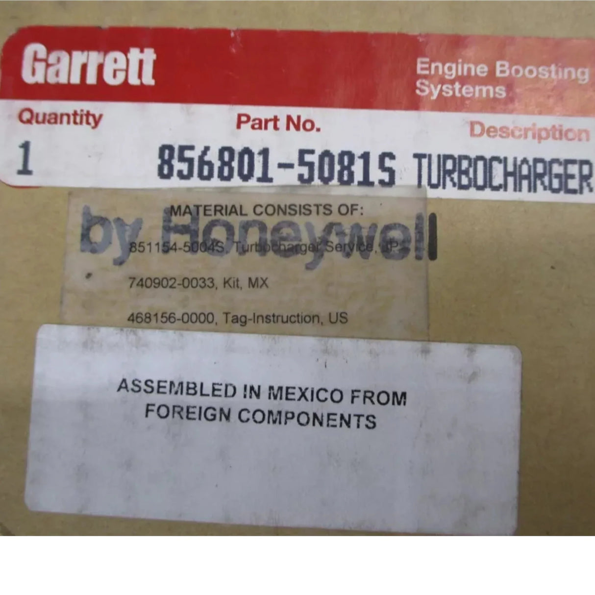 856801-5081S Garrett GTX GEN Turbo Kit GTX3582R 0.61A/R - Truck To Trailer