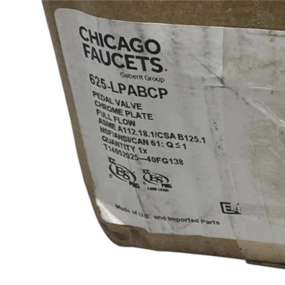 625-LPABCP Chicago Faucets Foot Pedal Valve Assembly