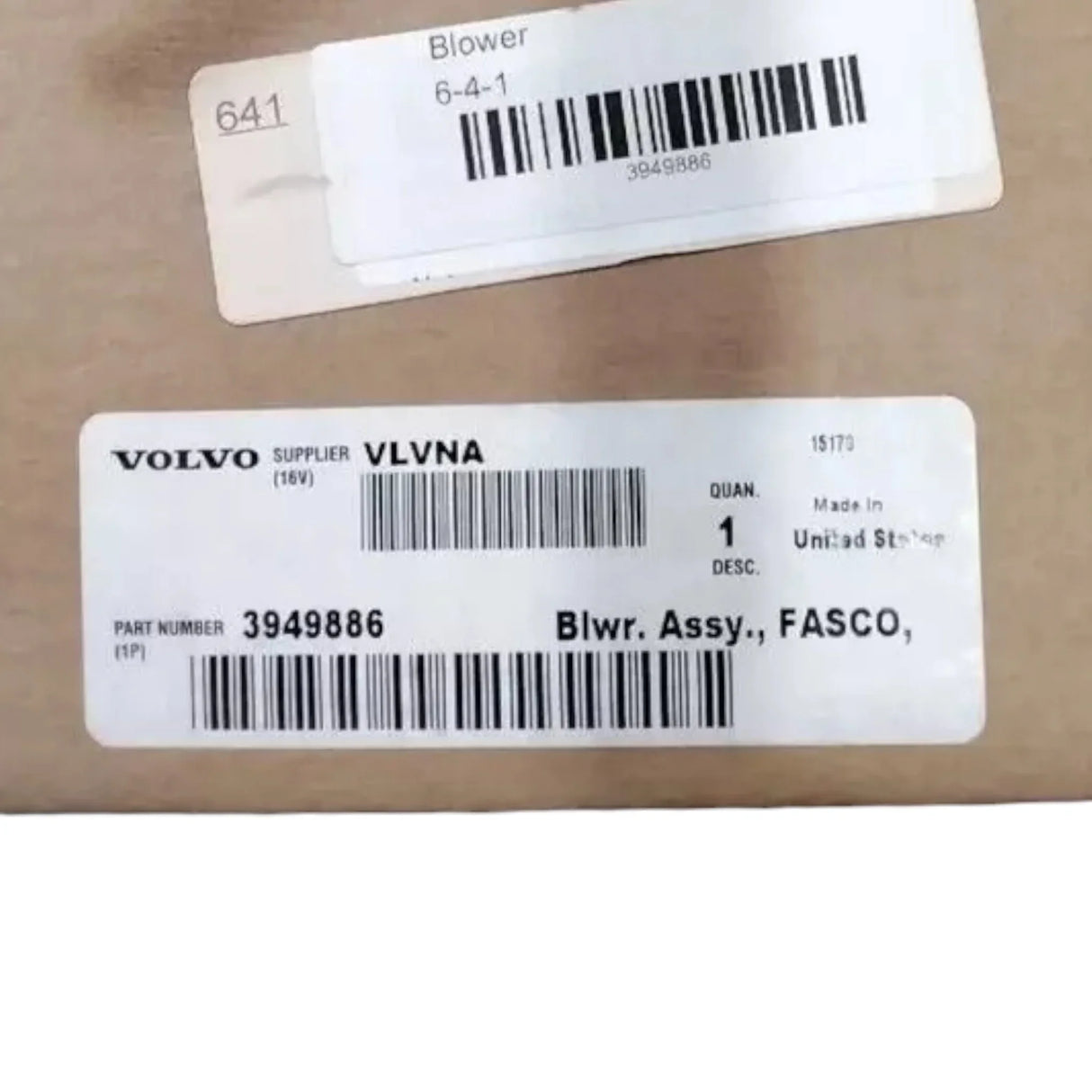 3949886 Genuine Volvo Blower Motor 12V - Truck To Trailer