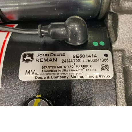 TY25960 Genuine John Deere Starter Motor 12 Volts - Truck To Trailer