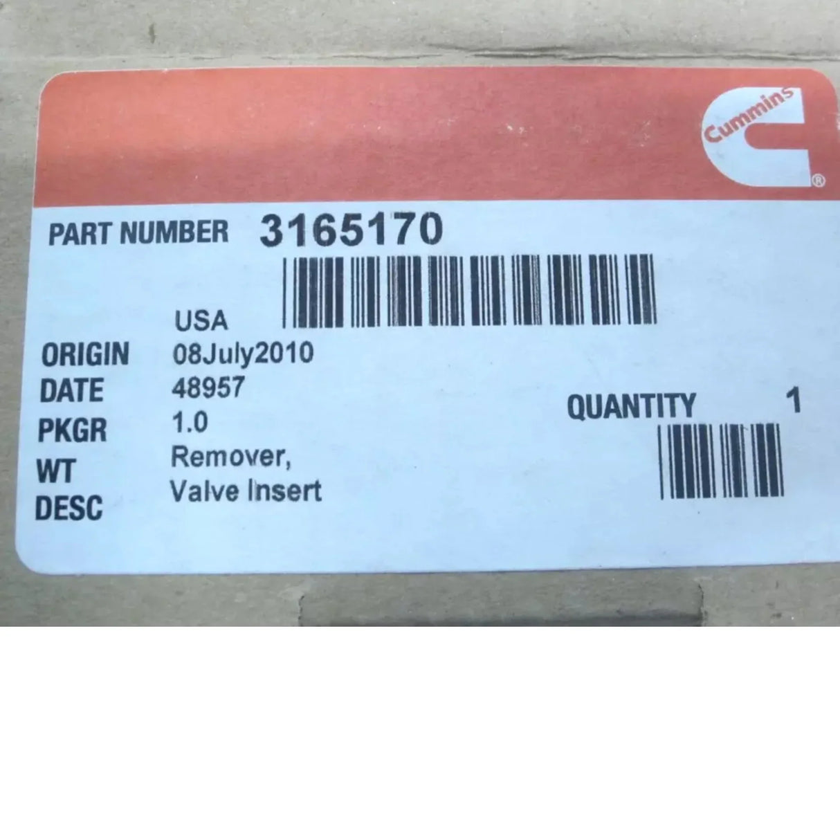 3165170 Cummins Valve Insert Remover - Truck To Trailer