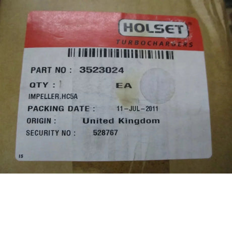 3523024 Cummins Turbocharger Compressor Impeller - Truck To Trailer