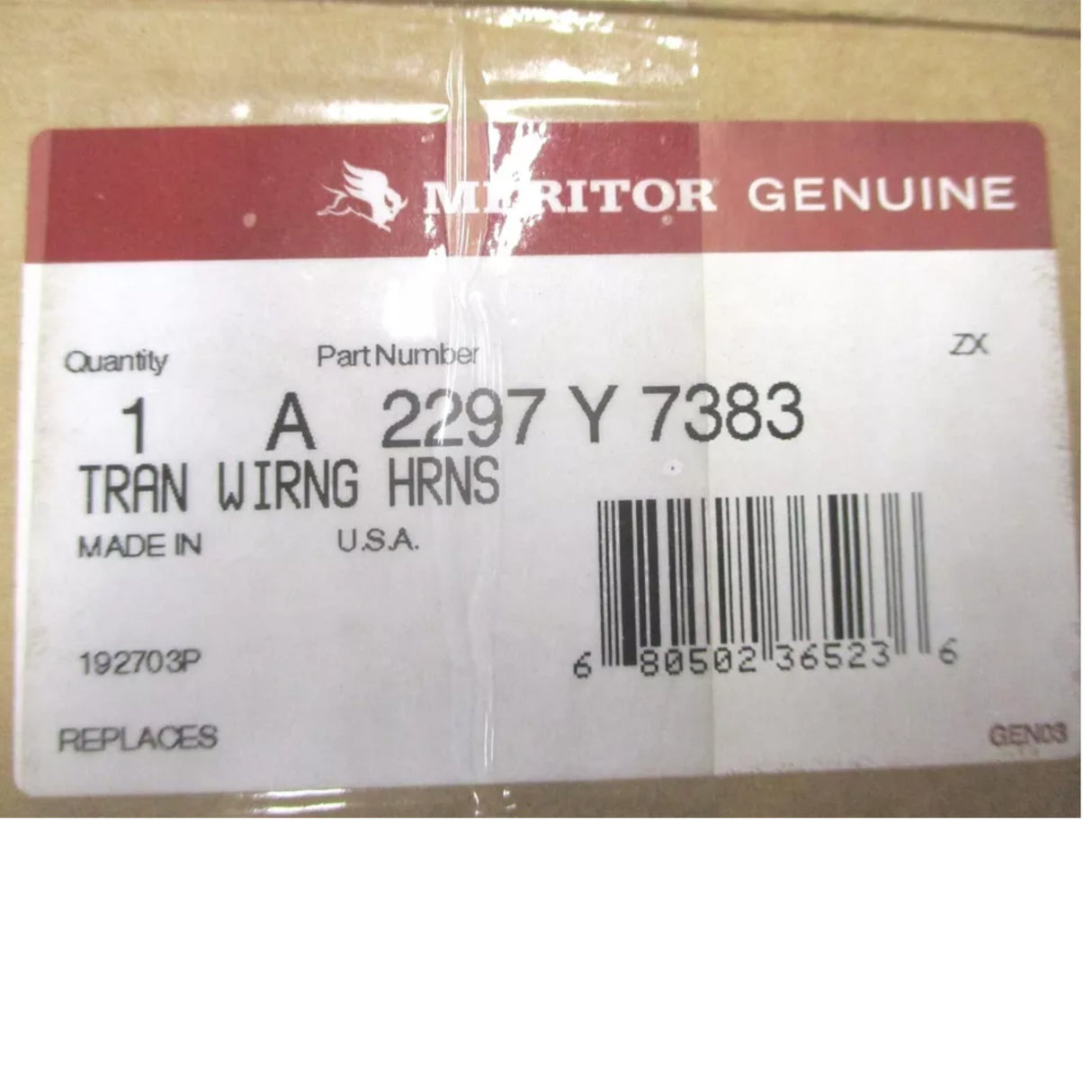 A2297Y7383 Meritor Transmission Shift Lever Controls Wiring Harness