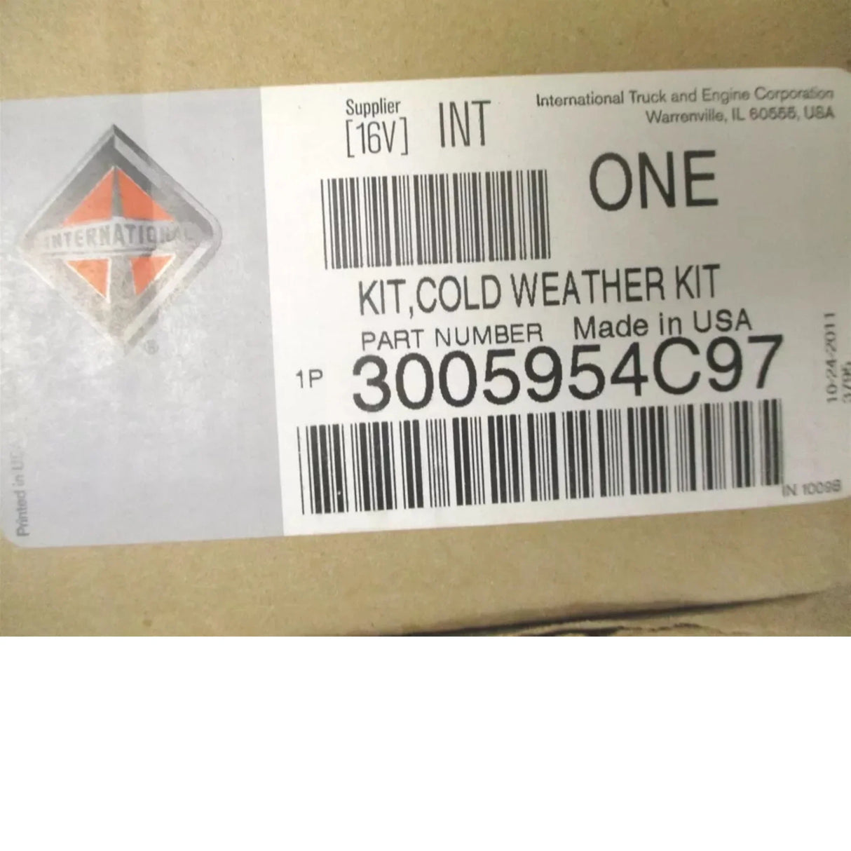 3005954C93 International Exhaust Brake BCS Cold Weather Kit - Truck To Trailer