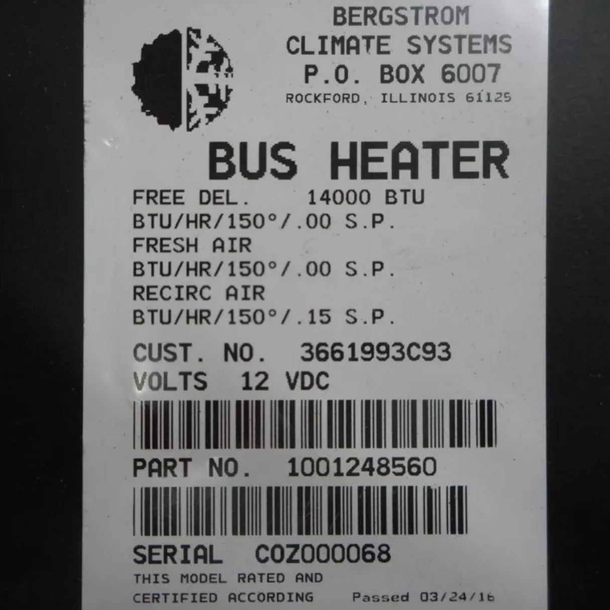 3661993C93 International Heater Driver