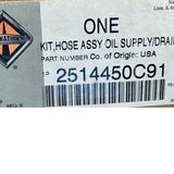 2514450C91 Genuine International Oil Supply & Drain Hose Kit - Truck To Trailer