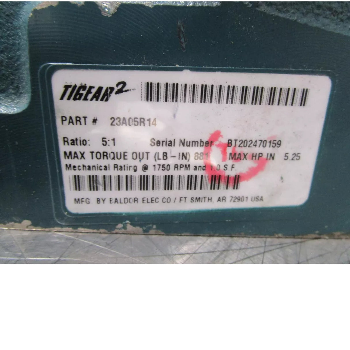 23A05R14 Dodge Tigear-2 Reducer