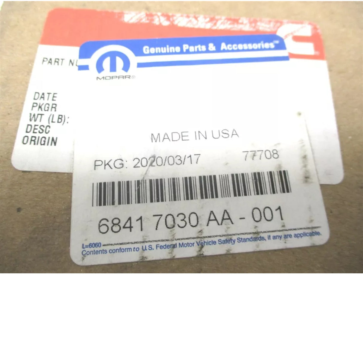 68417030AA Mopar Injector Tube Kit 2019-2020 RAM 2500 / 3500