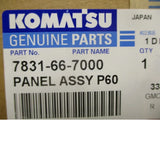 7831-66-7000 Komatsu Panel Assembly