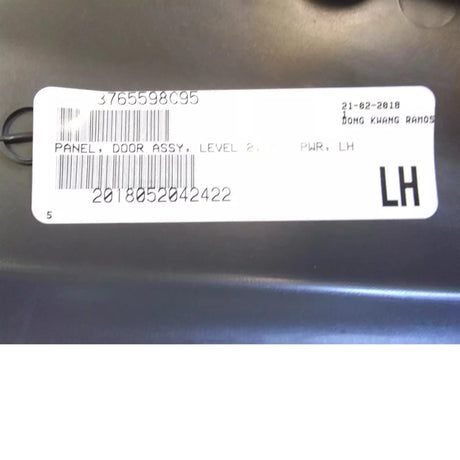 3765598C95 International Panel Door Assembly Level 2 All Power Left Hand - Truck To Trailer