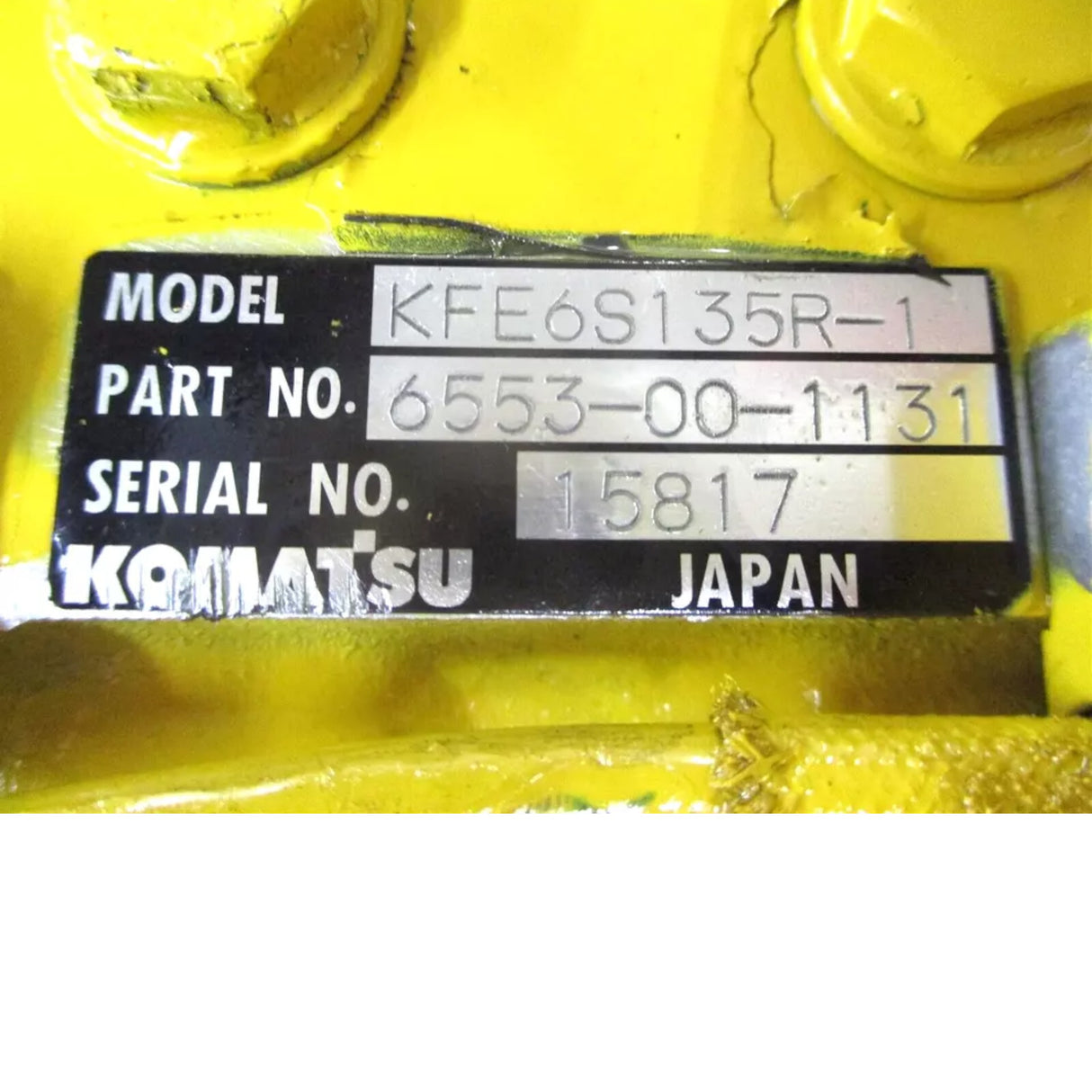 R6553-00-1131 Komatsu Pump Fuel Injection