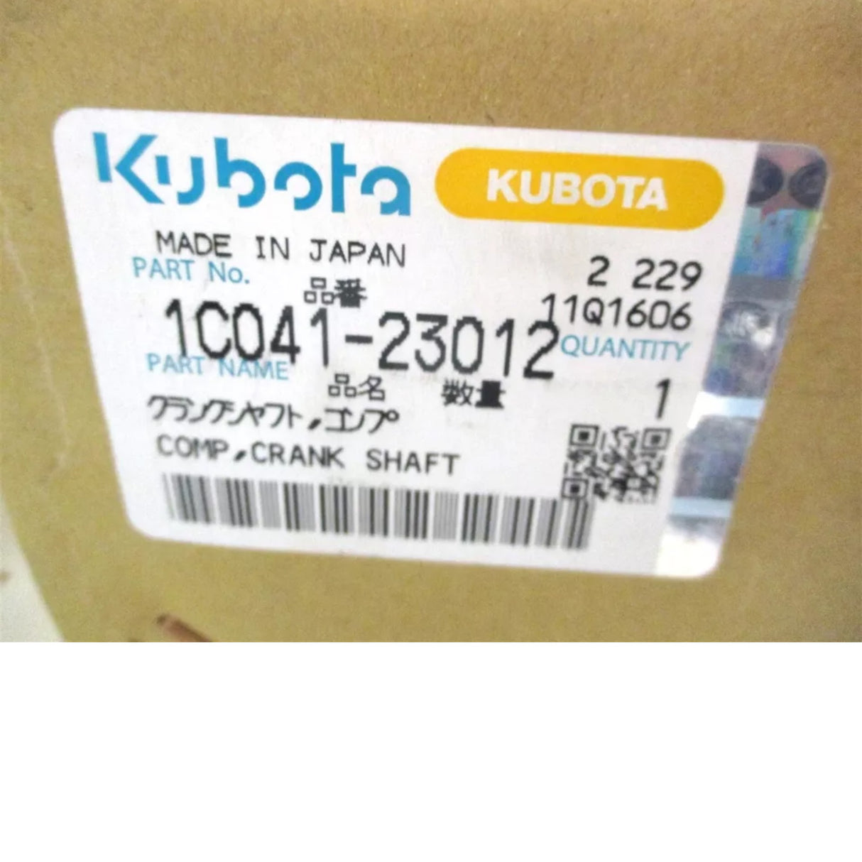 1C041-23012 Kubota Crankshaft For V3300 SQ-33 KJ-S230 SQ-3350