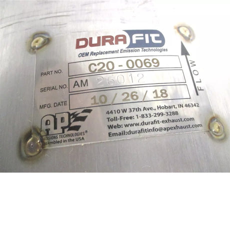 C20-0069 Durafit Diesel Oxidation Catalyst DD13 DD15 Series 60 MBE4000